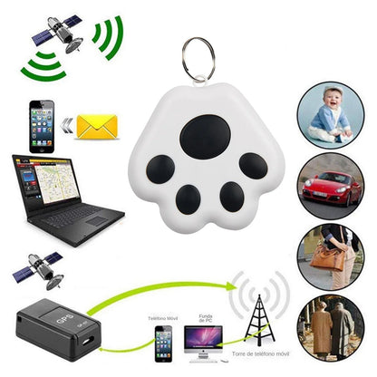 Cat Paw Shape Mini GPS Tracker Bluetooth 5.0 Anti-Lost Device Pet Kids Bag Wallet Tracking for IOS/ Android Smart Finder Locator