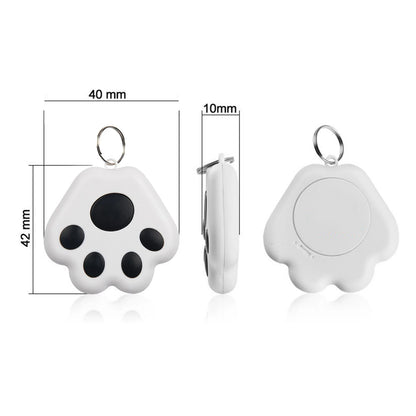 Cat Paw Shape Mini GPS Tracker Bluetooth 5.0 Anti-Lost Device Pet Kids Bag Wallet Tracking for IOS/ Android Smart Finder Locator