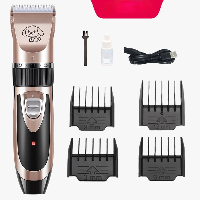 Oneisall Dog Shaver Clippers Low Noise Rechargeable Cordless Electric Quiet Hair Clippers Set for Dogs Cats Pets